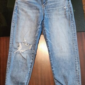 American Eagle Outfitters Blue Boyfriend Jeans Distressed